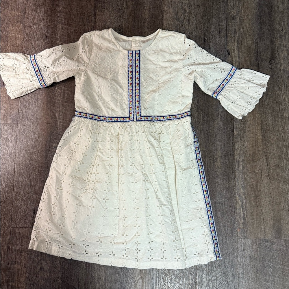 Hanna Anderson Airy Eyelet Dress Hanna White Size 140 (10)